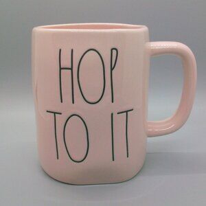 Rae Dunn Pink HOP TO IT Mug Artesian Collection
